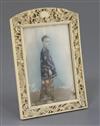 Chinese School, late 19th century, portrait miniature of a boy in an ivory frame, 14.8cm x 10.3cm                                      