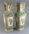 A pair of large Mason's Ironstone square baluster vases, c.1840-51, H. 55.5cm                                                          