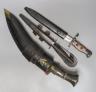 A kukri, small bayonet and a dagger, all with scabbards                                                                                                                                                                     