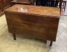 A George III mahogany drop leaf dining table, 134cm extended, width 98cm, height 72cm                                                                                                                                       