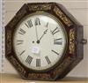 A William IV brass inset rosewood wall timepiece                                                                                       