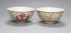 A pair of Chinese famille rose bowls, diameter 12cm                                                                                                                                                                         