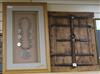A framed wedding coun necklace and Indian shutters                                                                                     