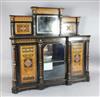 A Victorian Ogden of Manchester Aesthetic period side cabinet, W.5ft 10in. D.1ft 8in. H.5ft 5in.                                       