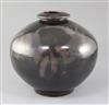 A large David Leach studio stoneware globular vase, 24cm                                                                               