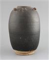 A Chinese Henan dark brown glazed jar, Song-Yuan dynasty, H. 23cm                                                                      