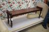 A Victorian mahogany window seat, length 140cm, depth 33cm, height 50cm                                                                                                                                                     