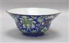 A Chinese blue and white ground bowl, Tongzhi mark and perios Mug H.11cm.                                                              