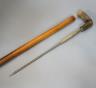 A horn-handled sword-stick, the end of the handle with unscrew-able section, circa 1900                                                                                                                                     