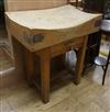 A butchers block on stand W.80cm                                                                                                       