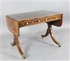 A Regency boxwood strung rosewood sofa table, W.3ft 2in. D.2ft 2in. H.2ft 5in.                                                         