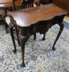 A 19th century Dutch marquetry card table W.71cm                                                                                       