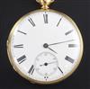 An early 19th century 18ct gold keywind lever pocket watch by John Poole, Fenchurch Street, London,                                    