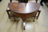 A Queen Anne revival walnut demi-lune folding card table, width 76cm, depth 38cm, height 76cm                                                                                                                               