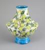 A William de Morgan tin glazed earthenware vase, early Fulham period, c.1890, 20cm high, small foot chips                                                                                                                   