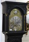 Wm Tickle of Newcastle. A carved oak longcase clock H.215cm                                                                            