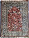 A Tabriz silk rug, 5ft 9in by 4ft 6in.                                                                                                 