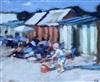 § Mark Rowbotham (b.1959) Playing beside the beach huts 5.5 x 6.25in.                                                                  