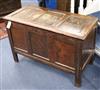 A 19th century carved oak coffer W.87cm                                                                                                