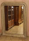 A 19th century French giltwood and gesso wall mirror H.104cm                                                                           