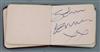 The Beatles: A small red leather bound autograph album with assorted autographs 2.5 x 2.75in.                                          