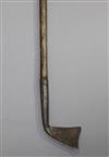 A rare 17th/18th century left handed spur toed golf club, length 42.5in.                                                               
