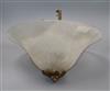 A bronze mounted opalescent glass ceiling light diameter 36.5cm                                                                        