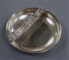 A 20th century Italian 800 white metal circular dish,                                                                                  