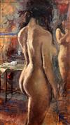 § Peter Kuhfeld (1952-) Standing nude 33.5 x 22in.                                                                                     