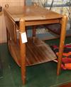 A Vanson drop flap two tier table W.68cm                                                                                               