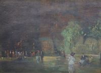 Walter Greaves (1846-1930) 'Nocturne', Cremorne Gardens 17.25 x 23.5in.                                                                