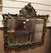 A giltwood and gesso wall mirror W.76cm                                                                                                