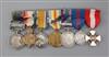 An India General Service group of 7 medals to Major W.S. Nicholson R.A.,                                                               