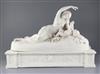 A large Copeland parian figure group, Ino and the Infant Bacchus, after J.H. Foley, c.1851, 59cm long in total                         