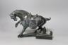 A Chinese 20th century Tang style soapstone horse - 19cm tall                                                                                                                                                               