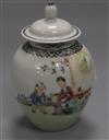 A Chinese famille rose jar and cover                                                                                                   