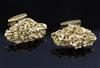 A pair of 1970's 18ct gold modernist cufflinks,                                                                                        