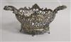 An Edwardian pierced silver two handled bowl, William Comyns, London, 1904, 9.5 oz.                                                    