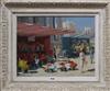 William Scudder, oil on board, Italian flower market, signed, 34 x 45cm                                                                