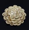 A 1960's Kutchinsky textured 18ct gold flower head clip brooch, 38mm.                                                                  