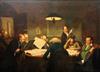 N. Johann Peter Hasendwer (1810-1853) after Rembrandt, 'The Wine Tasting' 33 x 47.75in.                                                