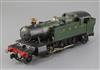 A Gauge 1 GWR 6000 class 2-6-2 tank engine in green livery, 3 rail skate pick up, No 6117                                              