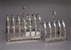 Two George V silver toast racks, 5.5 oz.                                                                                               