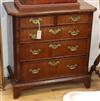 A small 18th century walnut chest of drawers W.75cm                                                                                    