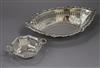 Two 20th century pierced silver bon bon dishes, 8 oz.                                                                                  