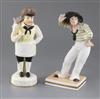 Two Samuel Alcock bone china figures 'The Pot Boy' and another of a deckhand, c.1830-40, both 23cm, some faults                        