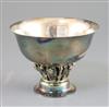 A Georg Jensen planished sterling silver pedestal bowl, design no. 197B, 10.5 oz.                                                      