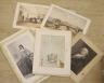 After W. Simpson, two coloured lithographs, Interior of Lord Raglands Headquarters and Hospital and Cemetery at Scutari, 36 x 45cm, with two other prints and a watercolour by Percy Hamilton, unframed                     