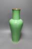 A Chinese green glazed baluster vase, designed by Bo Jia - 39cm tall                                                                                                                                                        