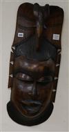 A Bwa People, Burkino Faso hardwood butterfly mask length 73cm                                                                         